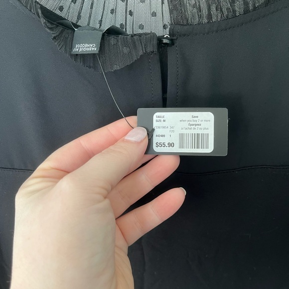 RW&CO black lace sleeve blouse, nwt - Picture 2 of 3